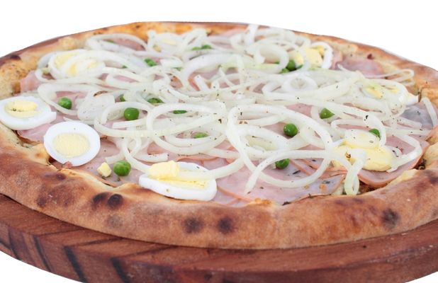 Pizza 8 Fatias em 6 Opções com Borda Recheada p/ Delivery ou Retirada: Mão  na Massa Pizzaria Londrina - Cidade Oferta