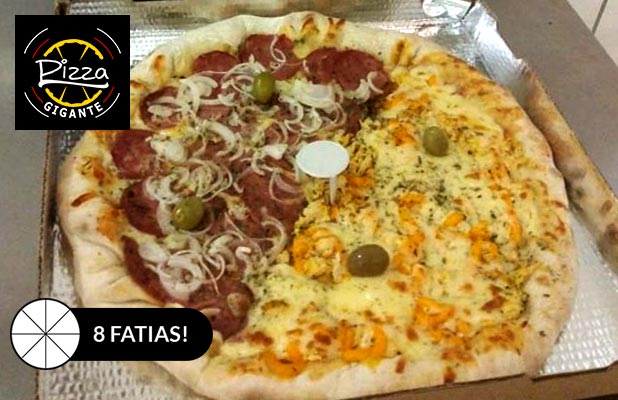 Pizza 8 Fatias em 6 Opções com Borda Recheada p/ Delivery ou Retirada: Mão  na Massa Pizzaria Londrina - Cidade Oferta